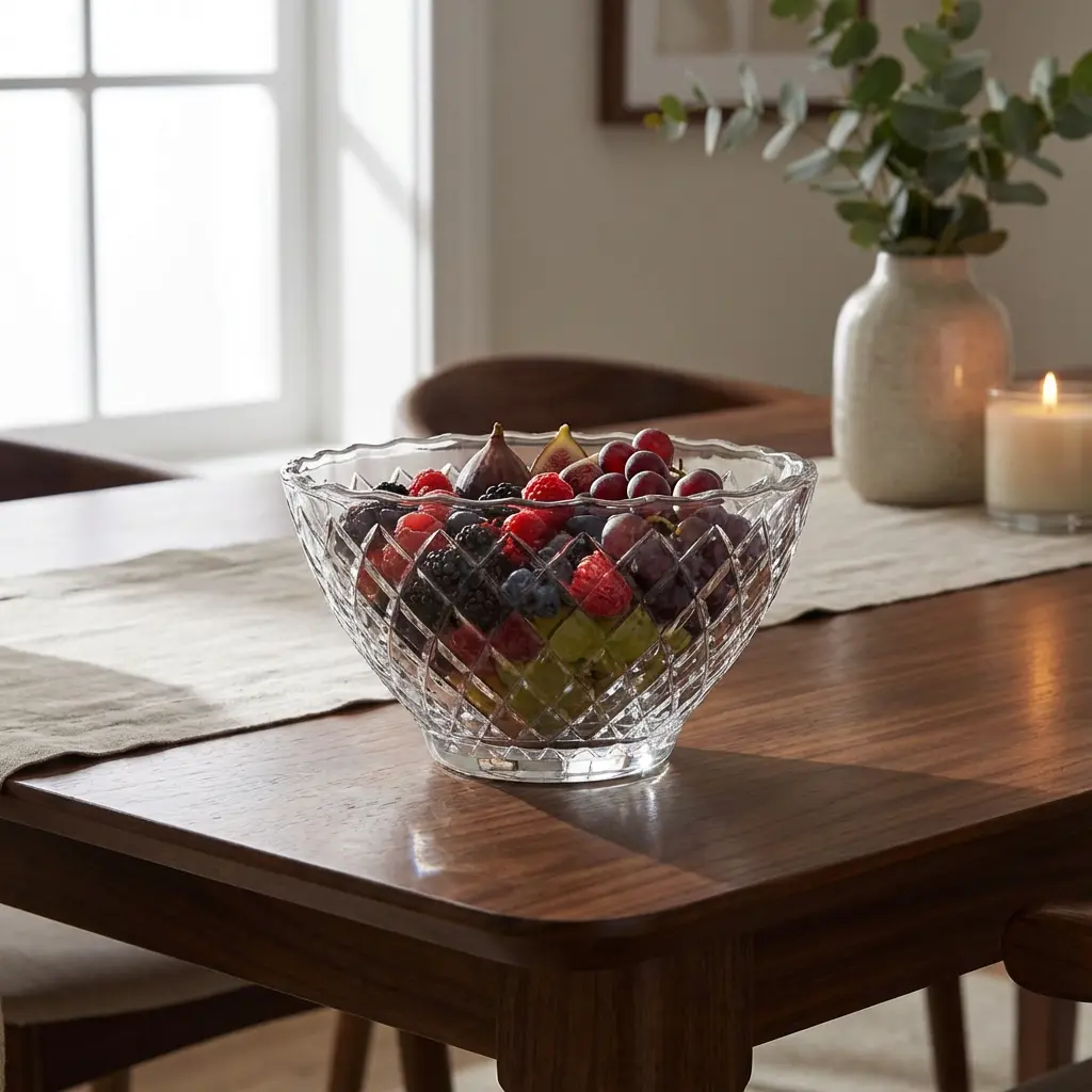 Modern 22 cm Crystal Glass Centerpiece Bowl1