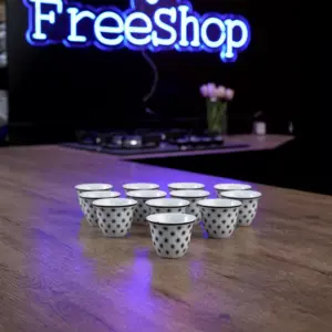 Momaz 12pcs Modern Black Star Coffee Cup1