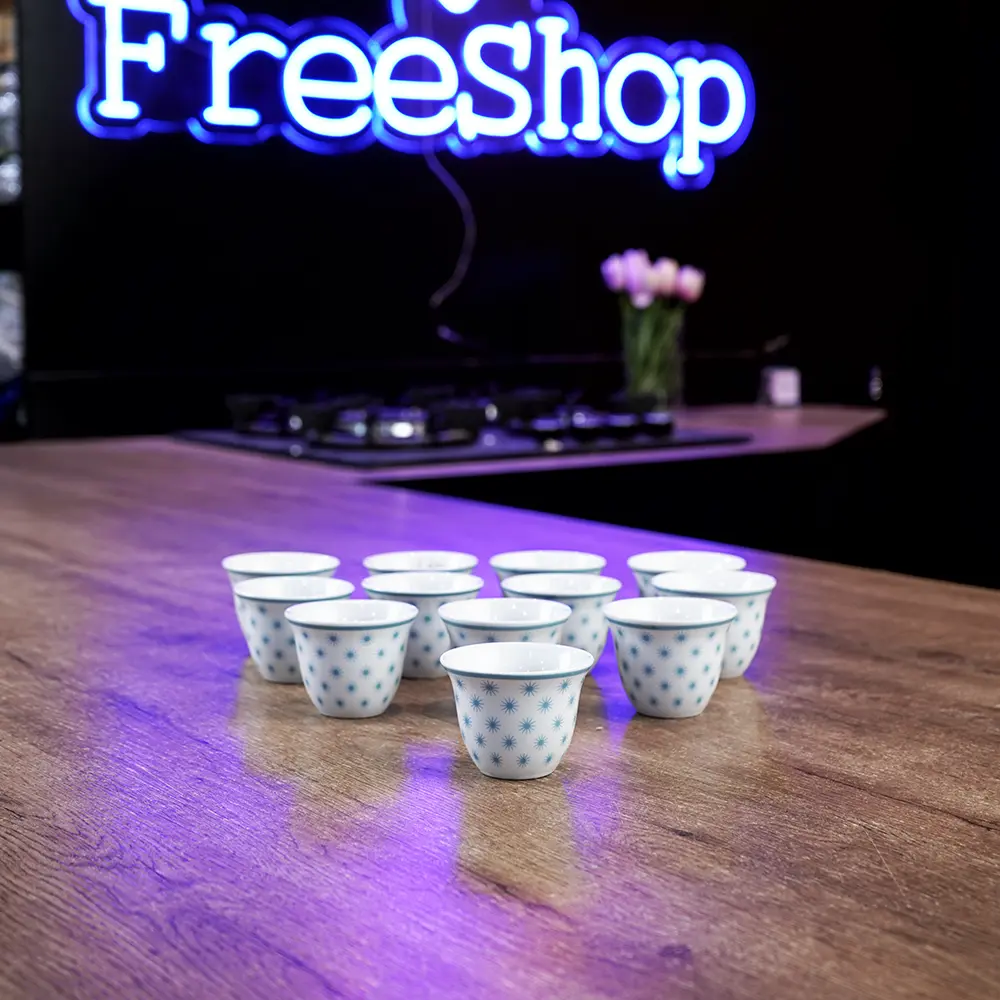 Momaz 12pcs Modern Blue Star Coffee Cup1