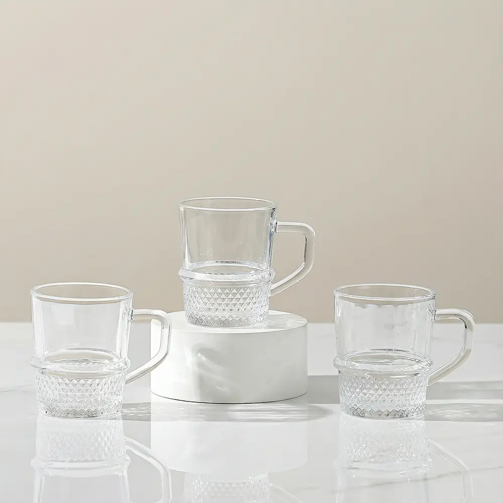 Momaz 12pcs Royal Series Clear Tea Cups Set1