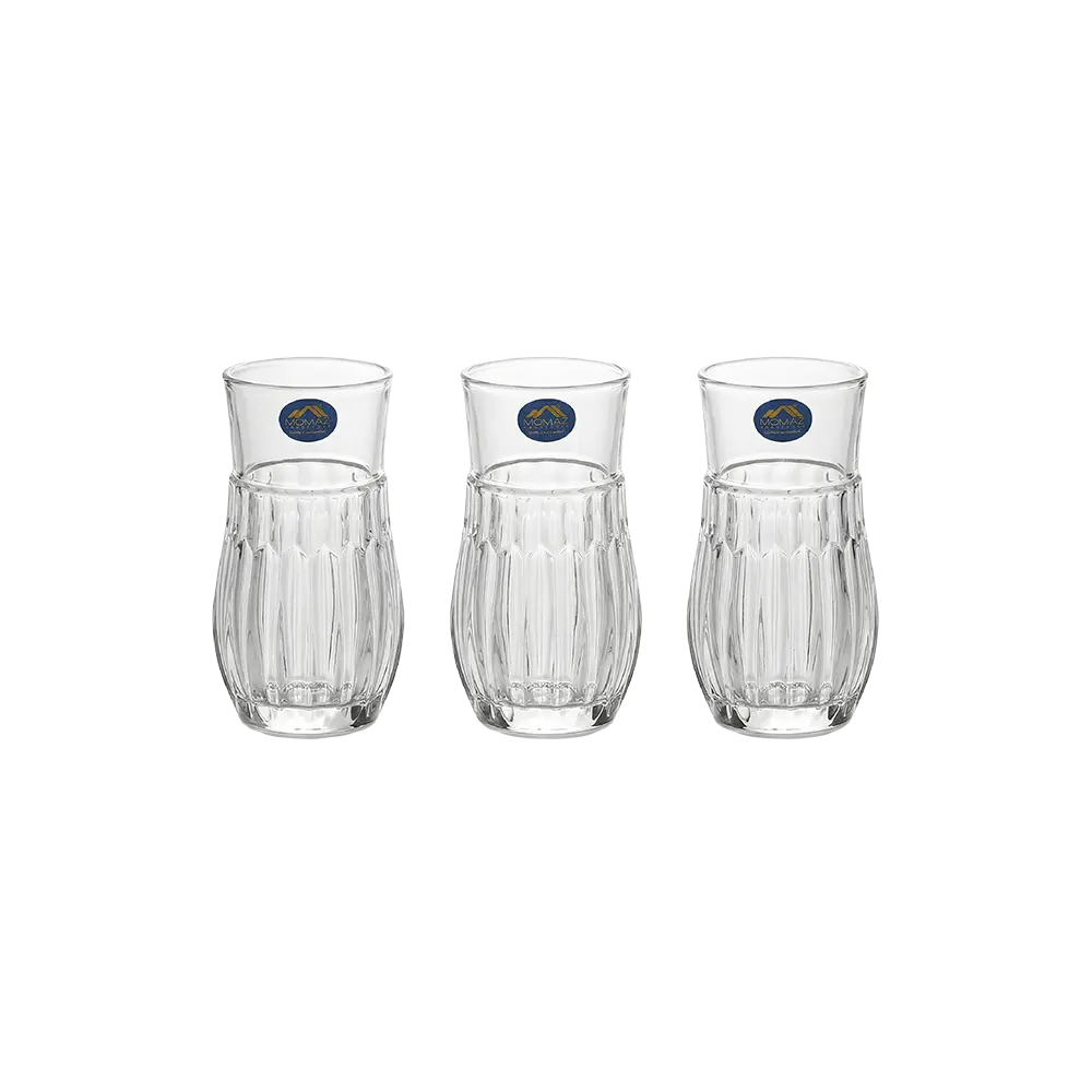 Momaz 12pcs Victoria Series Clear Striped Tumbler Set