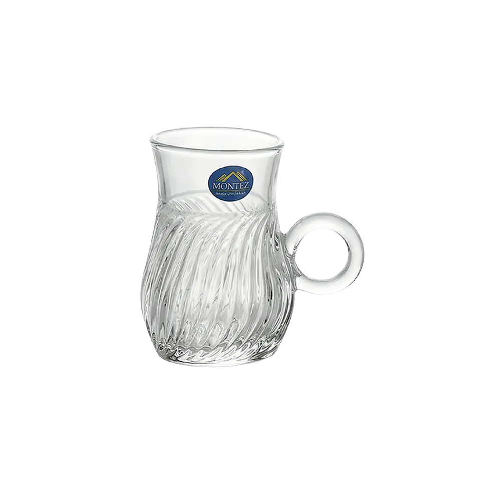 Momaz 12pcs Victoria Series Socket Clear Tea Cups Set