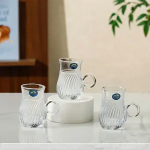 Momaz 12pcs Victoria Series Socket Clear Tea Cups Set1