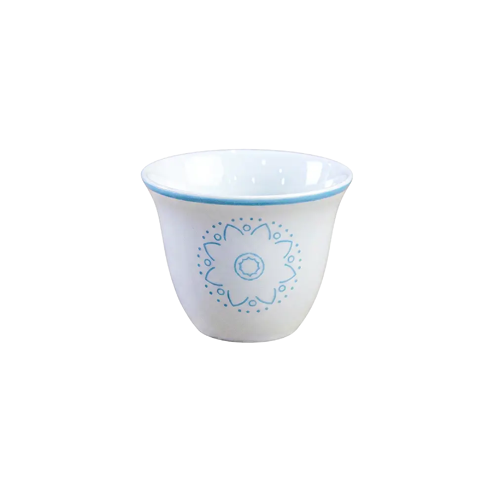 Momaz 12pcs White Coffee Cup with Blue Motif