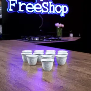 Momaz 12pcs White Coffee Cup with Blue Motif1