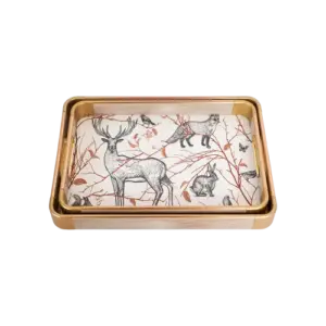 Momaz 2pcs Animals Design Serving Trays Set