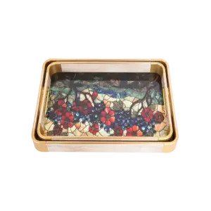 Momaz 2pcs Floral Design Serving Trays Set