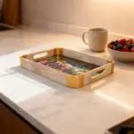 Momaz 2pcs Floral Design Serving Trays Set2