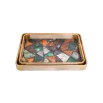 Momaz-2pcs-Geometric-Pattern-Design-Serving-Trays-Set Momaz 2pcs Geometric Pattern Design Serving Trays Set