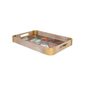 Momaz 2pcs Geometric Pattern Design Serving Trays Set1