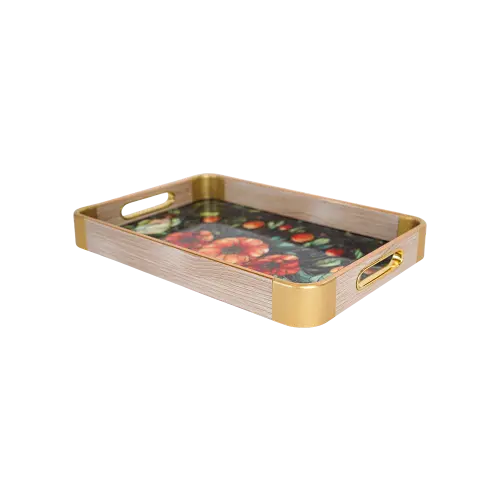 Momaz-2pcs-Red-&-Orange-Flowers-Design-Serving-Trays-Set1 Momaz 2pcs Red & Orange Flowers Design Serving Trays Set1