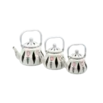 Momaz-set-of-3-Black-Elegant-Floral-Enamel-Tea-Kettle Momaz set of 3 Black Elegant Floral Enamel Tea Kettle