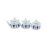 Momaz-set-of-3-Blue-Elegant-Floral-Enamel-Tea-Kettle Momaz set of 3 Blue Elegant Floral Enamel Tea Kettle