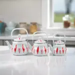 Momaz-set-of-3-Red-Elegant-Floral-Enamel-Tea-Kettle1 Momaz set of 3 Red Elegant Floral Enamel Tea Kettle1