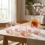 Pink-Set-of-6-Short-Drinking-Glass1 Pink Set of 6 Short Drinking Glass1