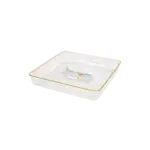 Plexi 20x20cm Golden Rim Squared Serving Plate