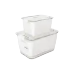 Plexi 2pcs Storage Boxes with Strianers and Lid