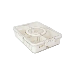 Plexi 4pcs Divided Produce Storage Box with Lid