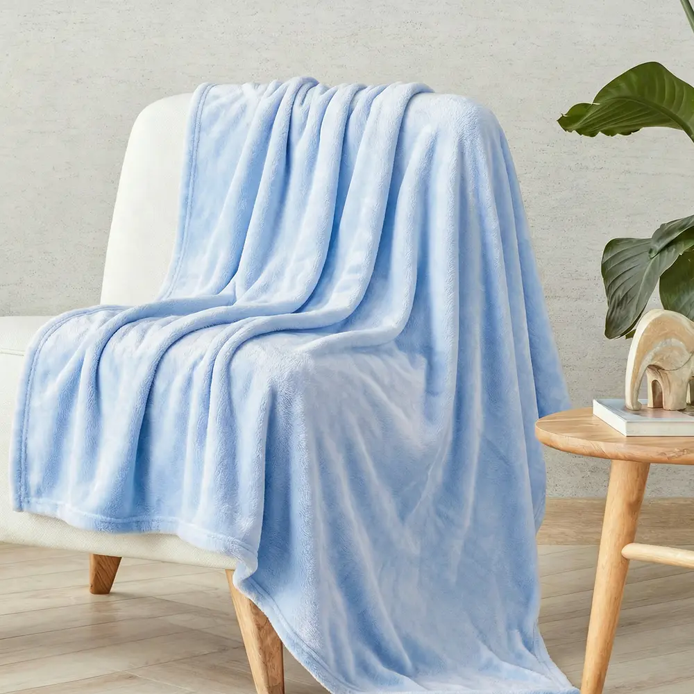 Roselei Baby Blue Mohair Blanket