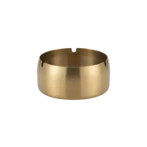 Stainless 10cm Round Shaped Golden Ashtray