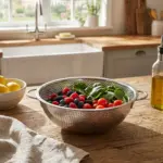 Stainless-Steel-25cm-Strainer-with-Dual-Side-Handles1 Stainless Steel 25cm Strainer with Dual Side Handles1