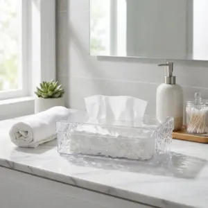 Textured Clear Plastic Storage Box1