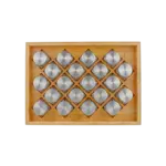 Tray Set of 16 Glass Spice Jars & Stainless Steel Lid