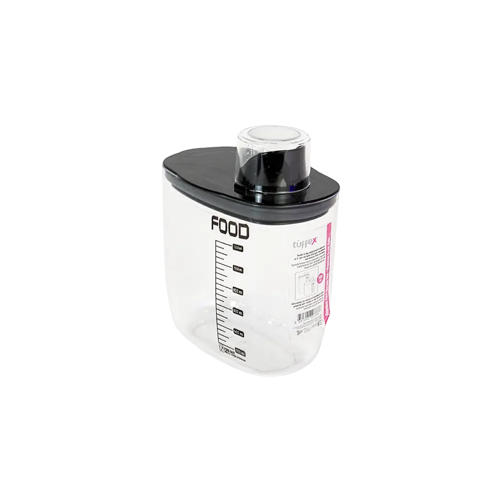 Tuffex 1300ml Premium Food Storage Box with Black Lid