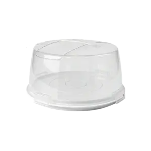 Tuffex White Round Cake Carrier with Secure Locking Lid