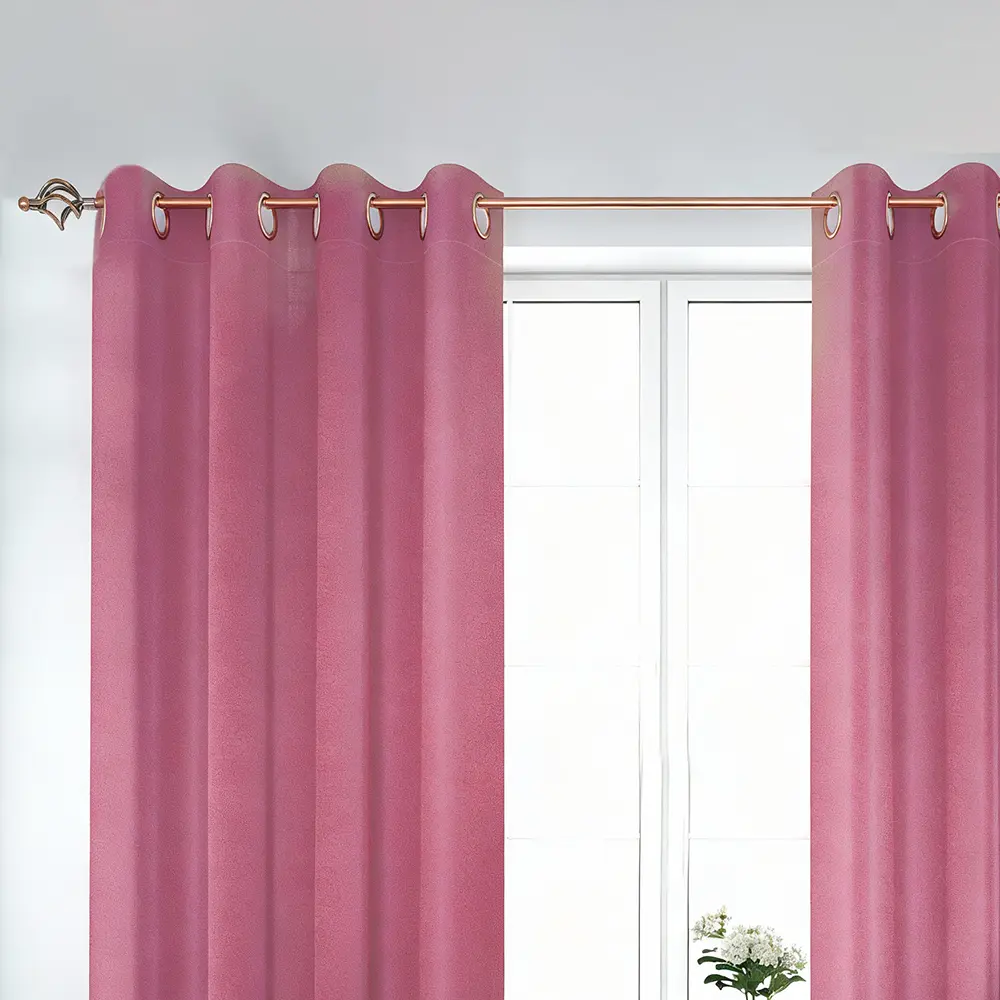 Urban Copper Adjustable Curtain 3m Rod with Decorative Leaf Finials1