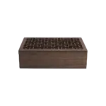 Wooden Divided 6pcs Tea Brown Organizer Box