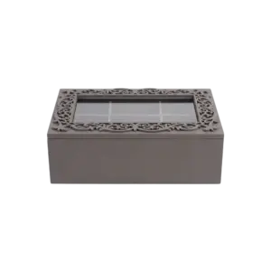 Wooden Divided 6pcs Tea Organizer Box