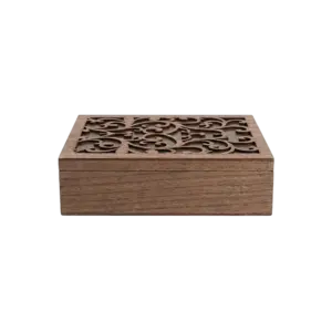 Wooden Divided 6pcs Tea Organizer Brown Box