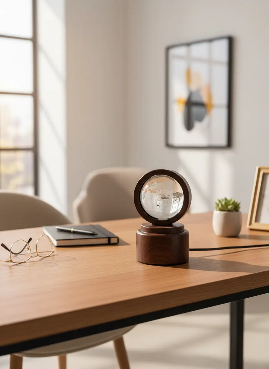 3D-Crystal-Globe-Earth-with-Rotating-Wooden-Base1 3D Crystal Globe Earth with Rotating Wooden Base1