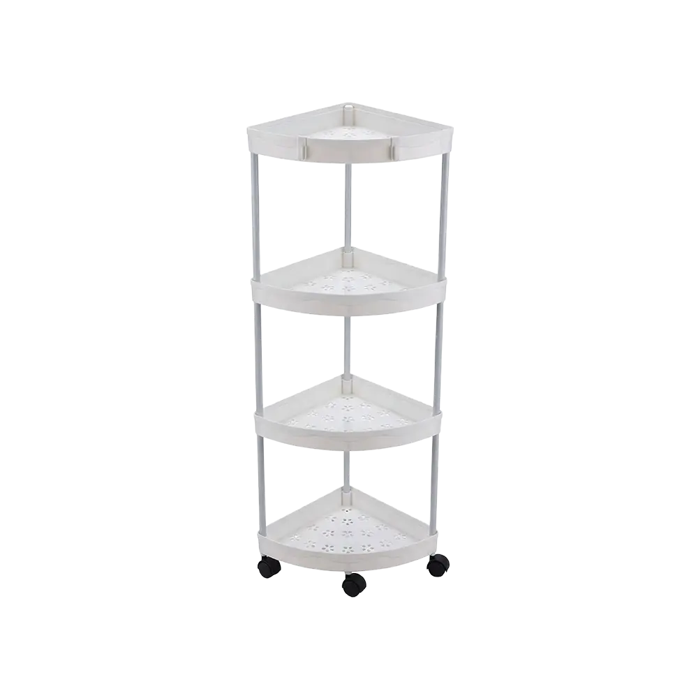 4 Tier Corner Rolling Storage Rack