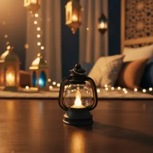 Black Decorative 10cm Lantern Light1