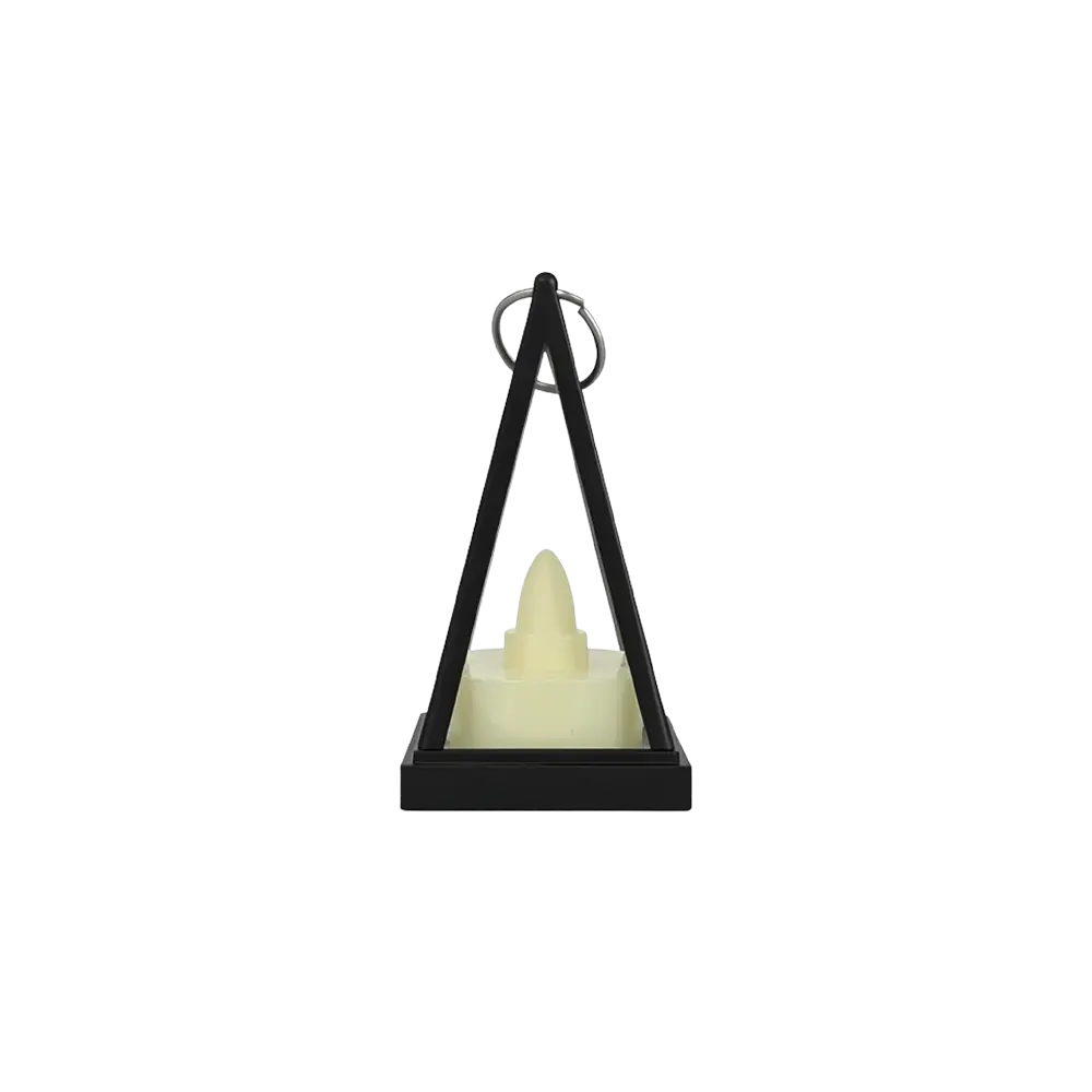 Black Pyramid Decorative 8cm Lantern Light