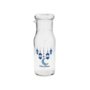 Blue Crescent & Lantern Glass 750L Transparent Bottle