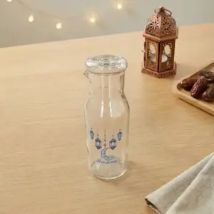 Blue Crescent & Lantern Glass 750L Transparent Bottle1