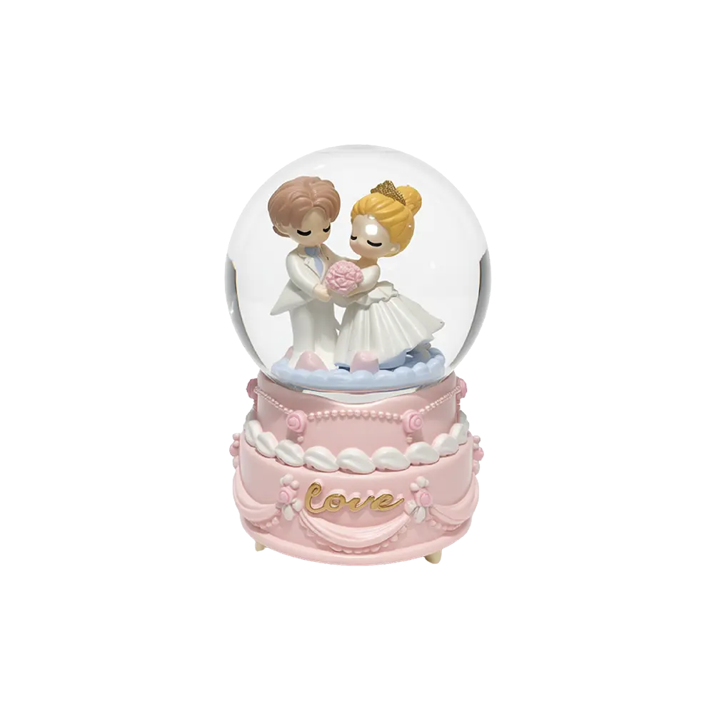 Bride & Groom Snow Globe Night Light