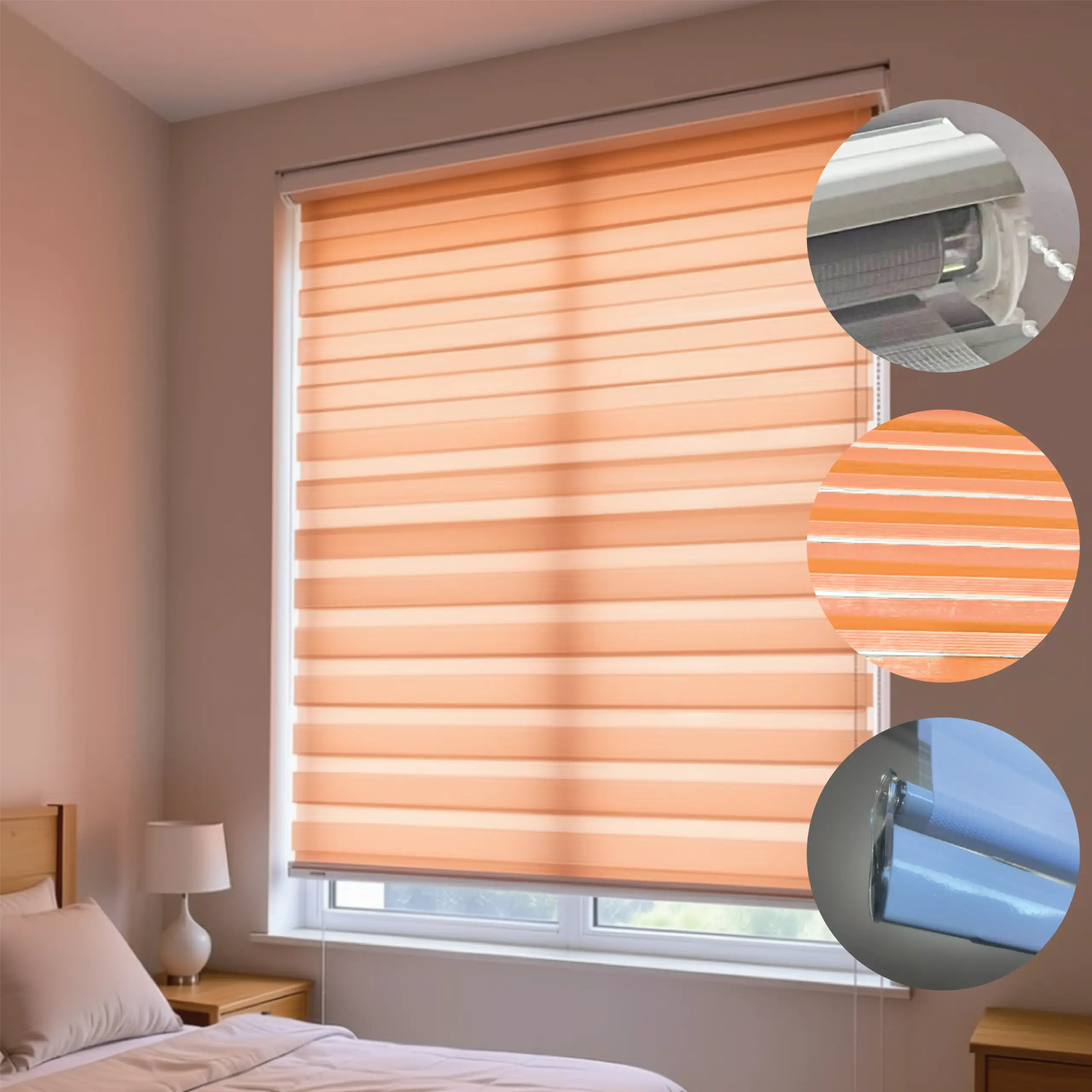 Cantaloupe 180x220cm Roll Up Curtain3