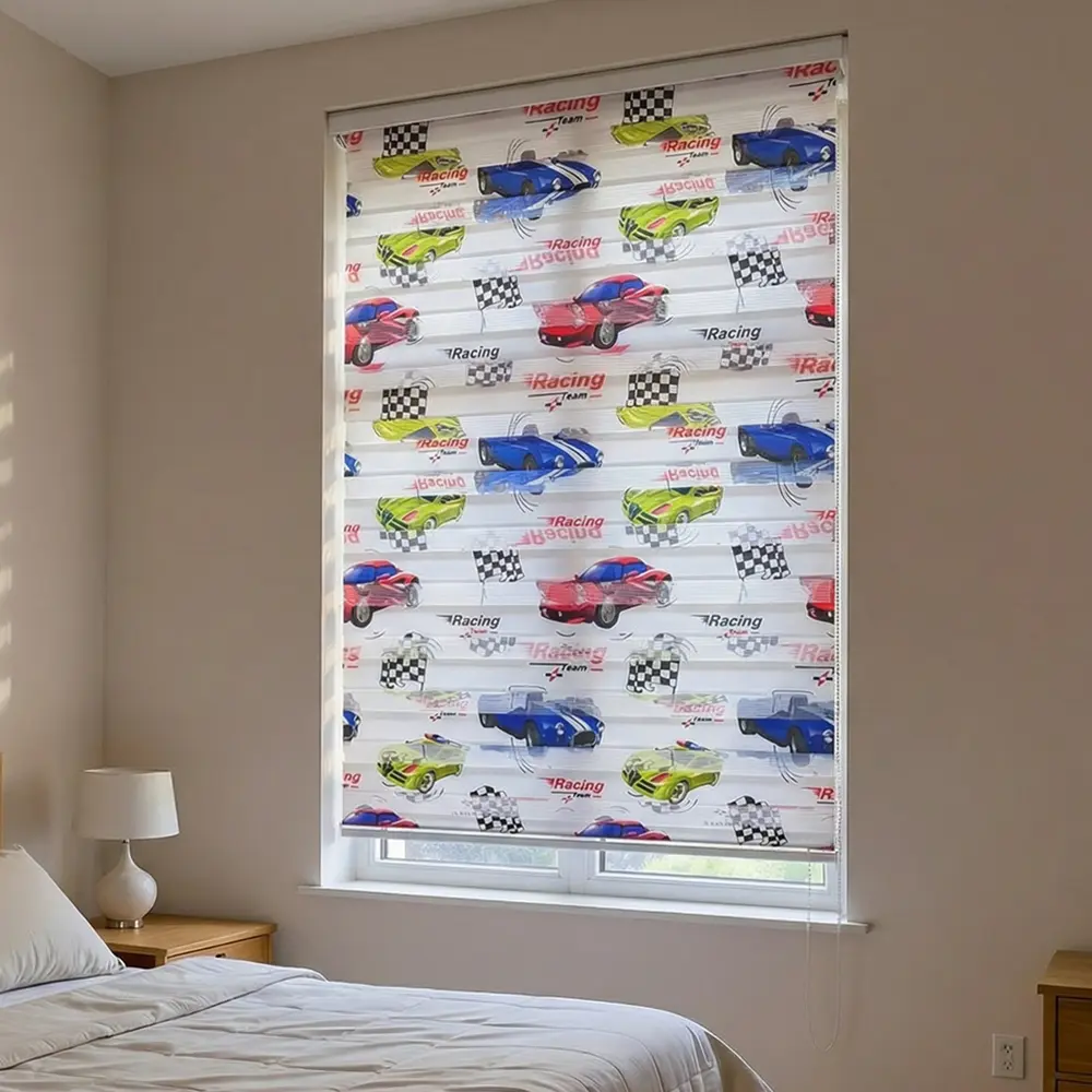 Cars Design 100x220cm Roll Up Curtain
