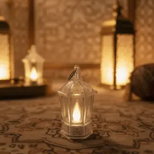 Clear Crystal Decorative Lantern Light1