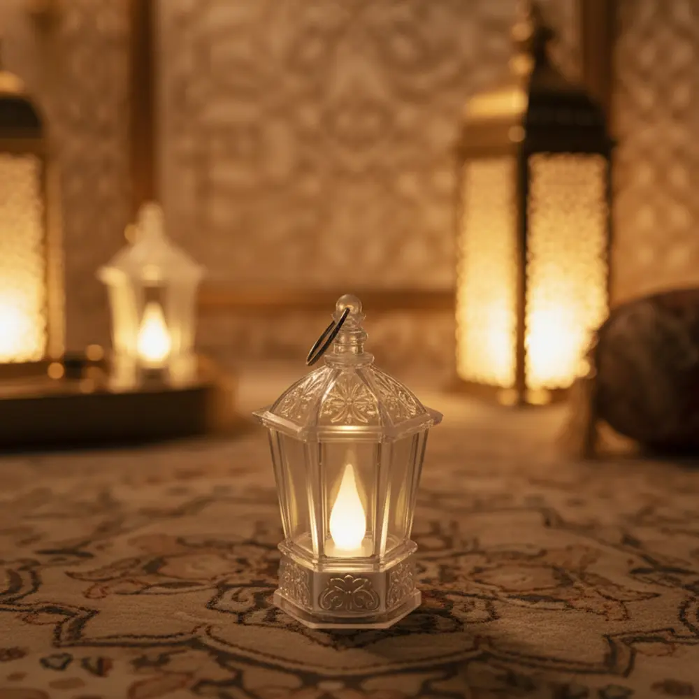 Clear Crystal Decorative Lantern Light1