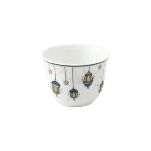 Colored Ramadan 12pcs Ceramic Coffee Cups Set