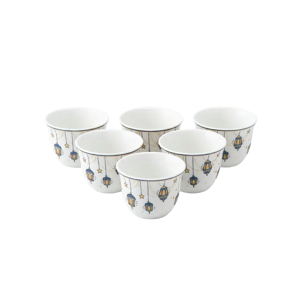 Colored Ramadan 12pcs Ceramic Coffee Cups Set2