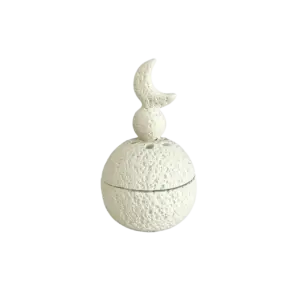 Crescent Moon 12cm Gypsum Incense Burner