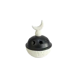 Crescent Moon Gypsum Incense Burner
