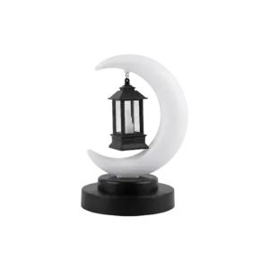 Crescent Moon Lantern Decor with Hanging Lamp