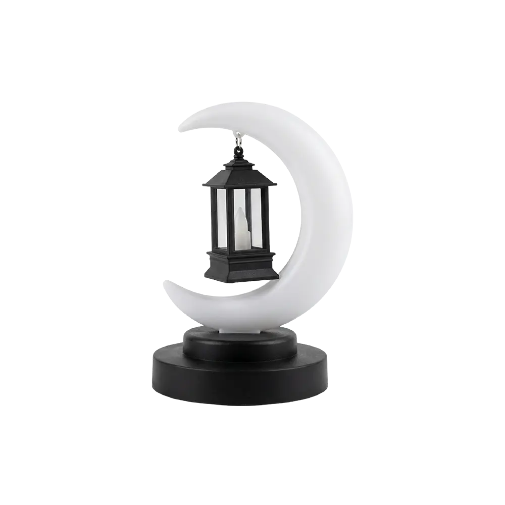 Crescent-Moon-Lantern-Decor-with-Hanging-Lamp Crescent Moon Lantern Decor with Hanging Lamp